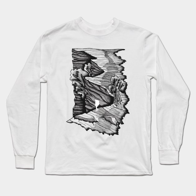 Lonely World Sketchbook Long Sleeve T-Shirt by Designsosor